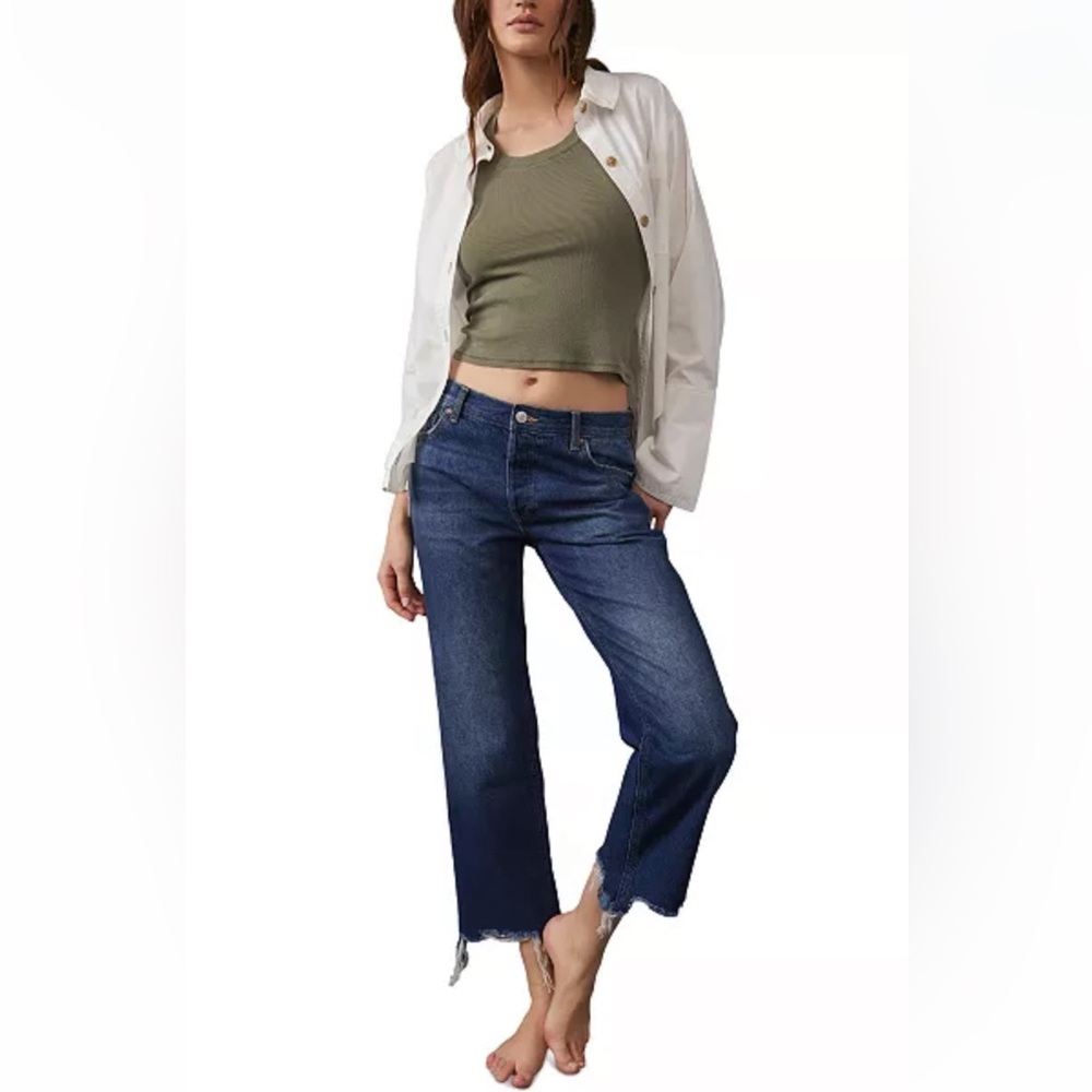 FP We The Free The Maggie Mid Rise Straight Leg Jeans